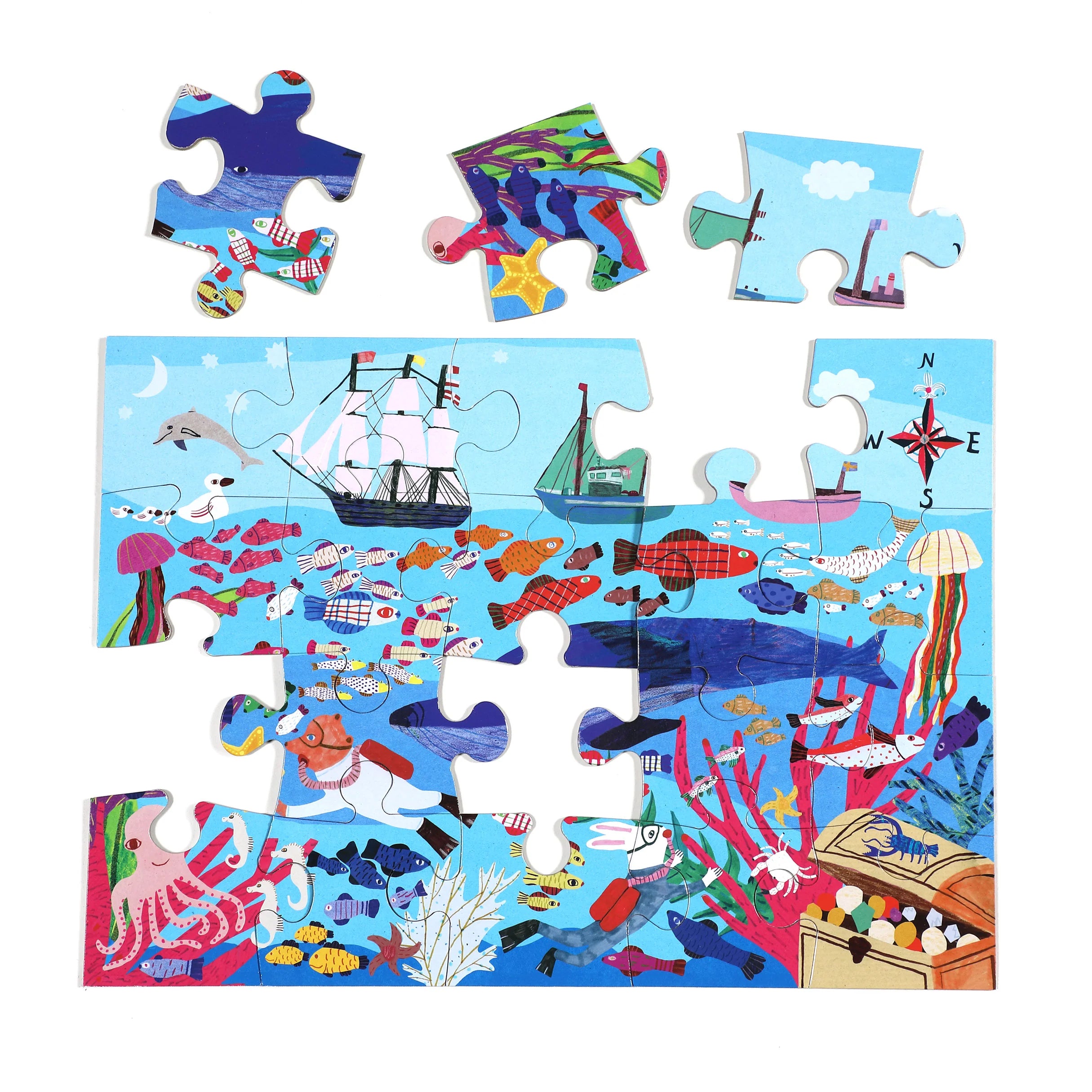 Sea Exploration 20 Piece Big Puzzle