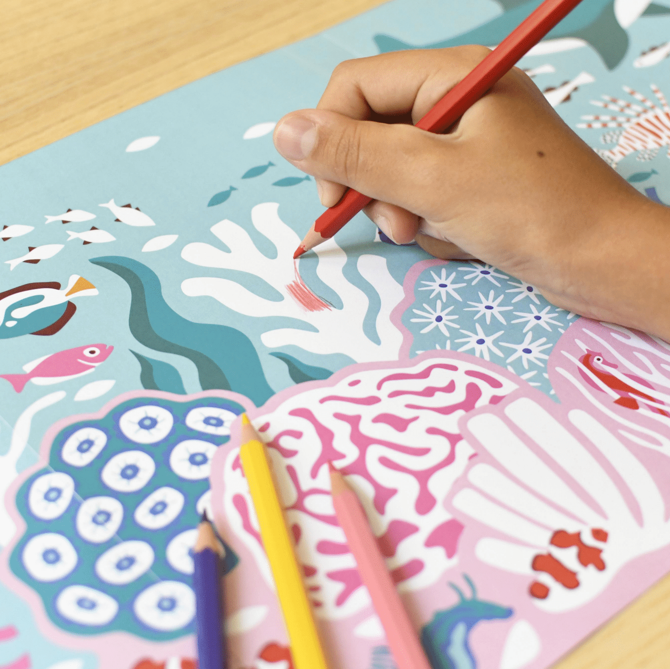 Arty Coloring Poster - Coral Reef
